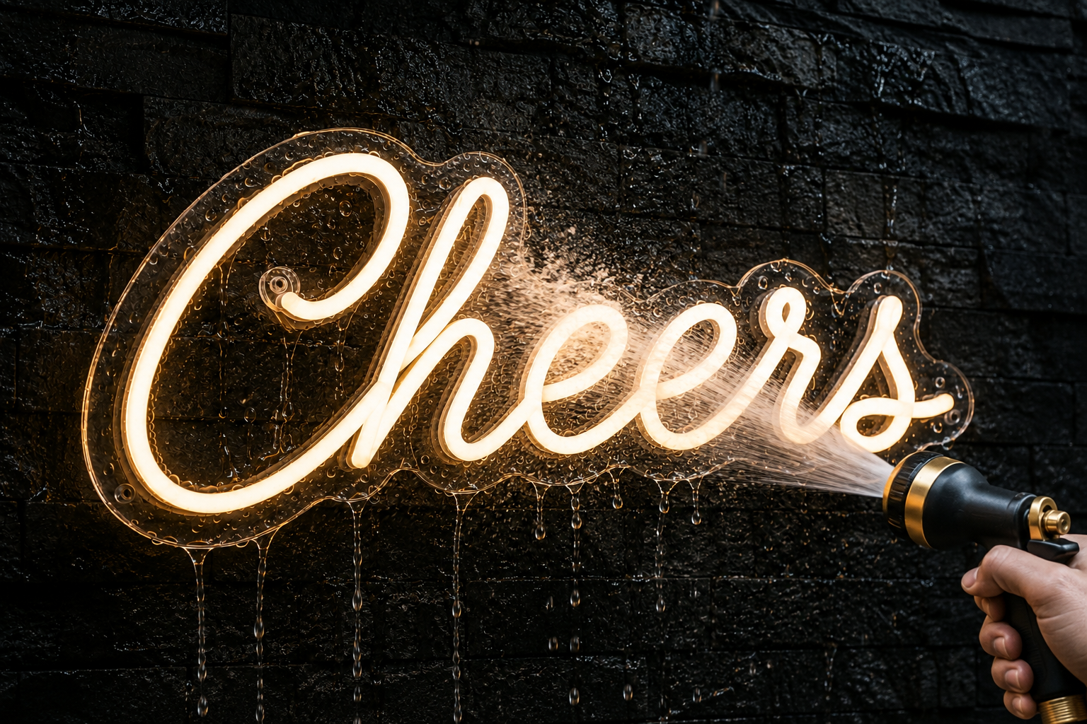 Backlit office logo