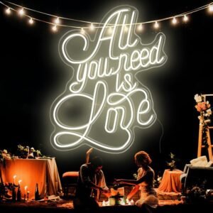 All You Need Is Love LED Neon Sign – Wedding Backdrop & Decor Light - 30In x 18In
